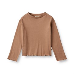 Wheat Rib T-Shirt Else LS - Berry dust